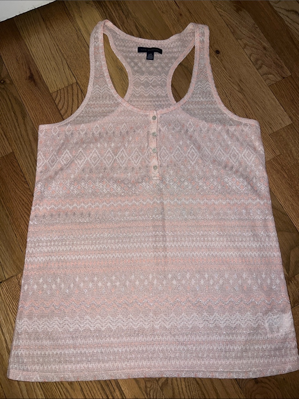American Eagle Outfitters Shimmer Racerback Tank Size Large NWOT